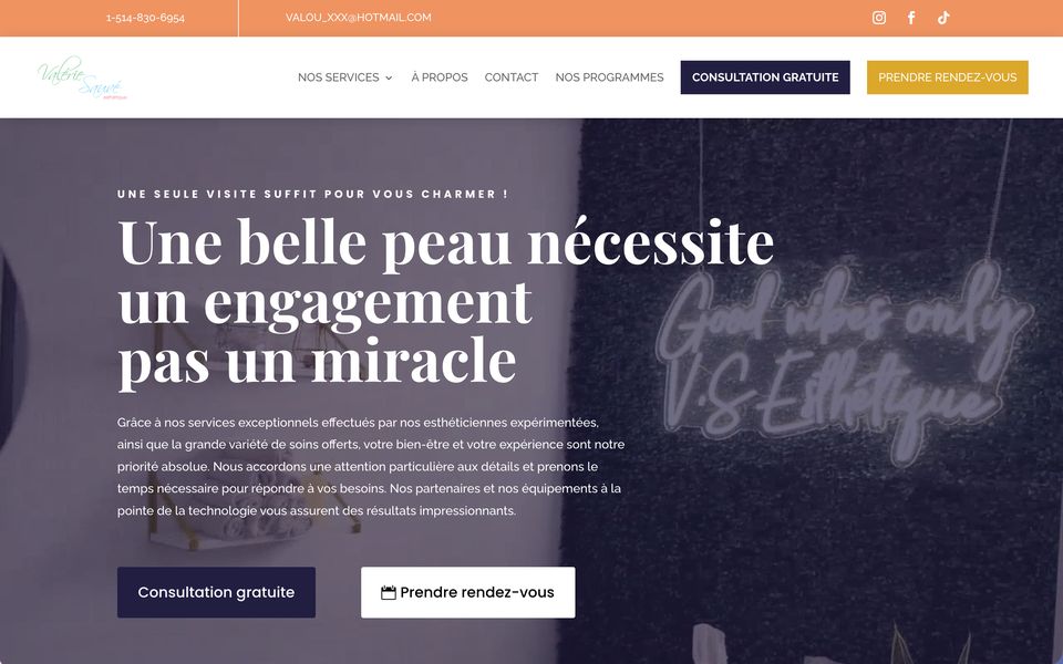 Aperçu du site Institut Laser Valérie Sauvé